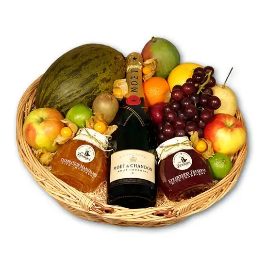 Super Sweet Champagne Fruit Basket