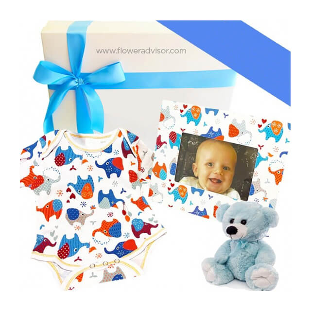 Elephant Baby Boy Gift Box - Baby Gifts
