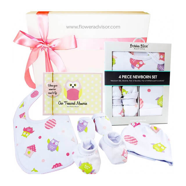 Hoot Hoot Baby Girl Gift Box - Baby Gifts