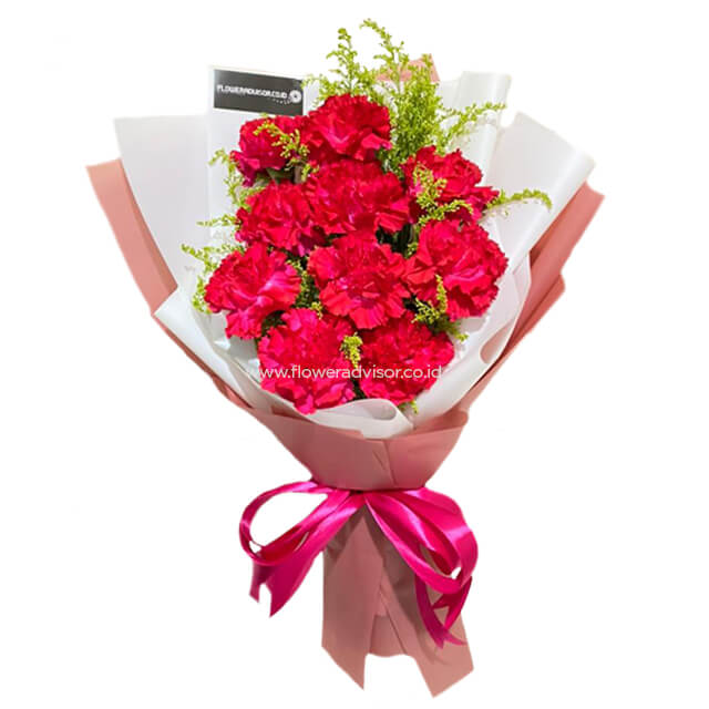Pink Blend - Pink Carnations Bouquet - Hand Bouquets