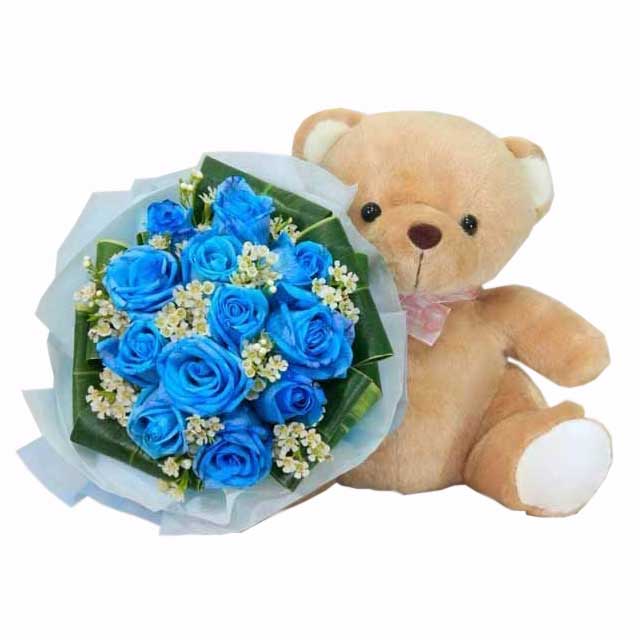 Beary Blues - Blue Roses