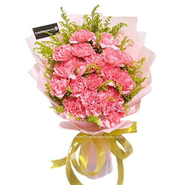 Love You Everyday - Elegant Pink Carnations - Get Well Soon