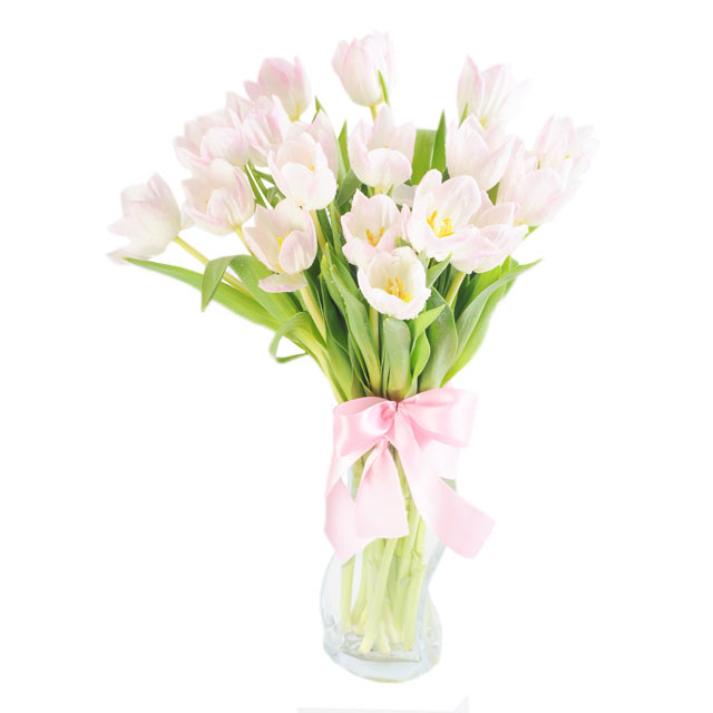White Diamond - Classic Tulip Arrangement - Womens Day