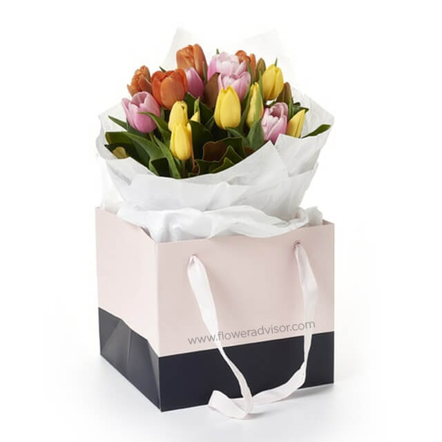Bright Mixed Tulips - Mothers Day