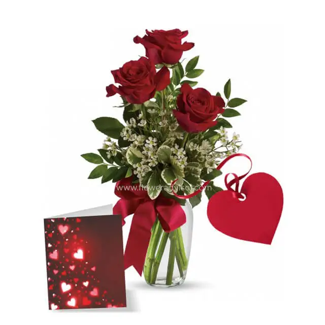Rose & Card Special - Red Roses
