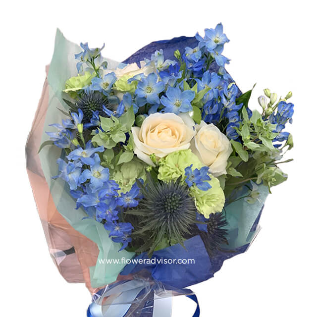 Royal Blue Bouquet - Get Well Soon
