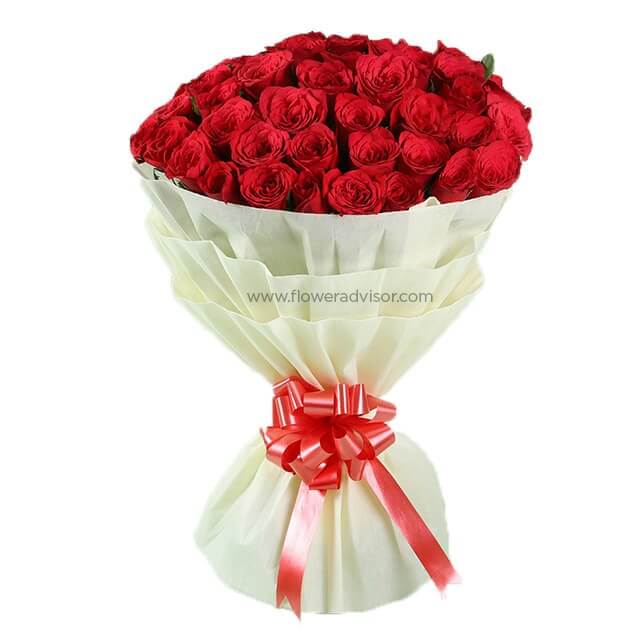 50 Red Roses - Mother's Day Bouquet 2024 - Mothers Day