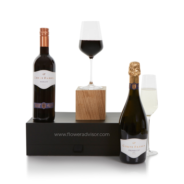 Prosecco and Red Wine Luxury Gift Hamper - Gifts for Men