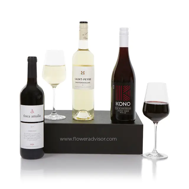 Mixed Wine Trio - Wine Gifts Basket