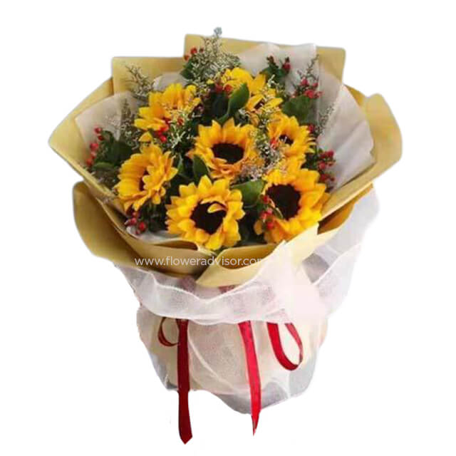 Shining Bright Sun - Hand Bouquets