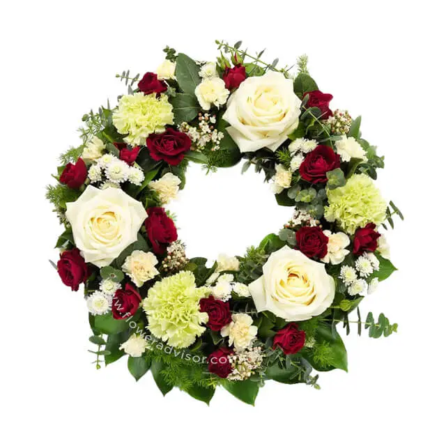 Rose Elegance Floral Wreath - Sympathy