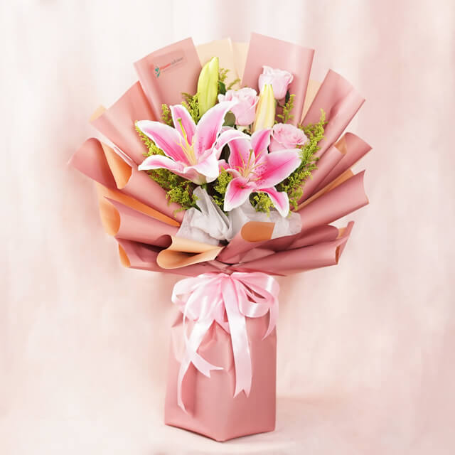 Magical Midnight - Gorgeous Pink Bouquet - Congratulations