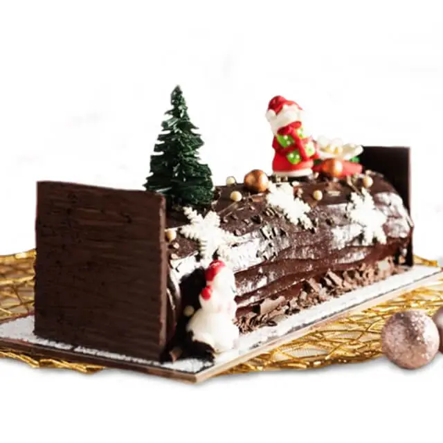 Chocolate Truffle Log Cake - Christmas