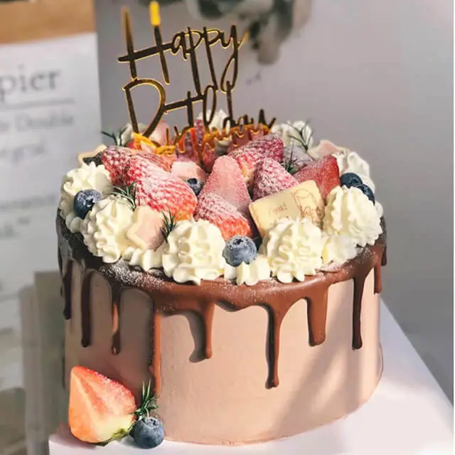 Strawberry And Chocolate Birthday Cake - Birthday