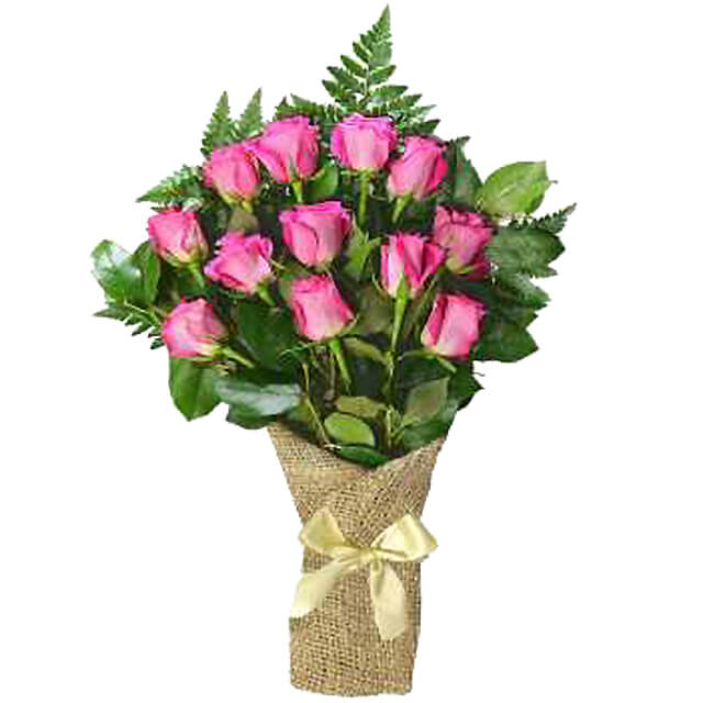 12 pink Roses - Valentine's Day