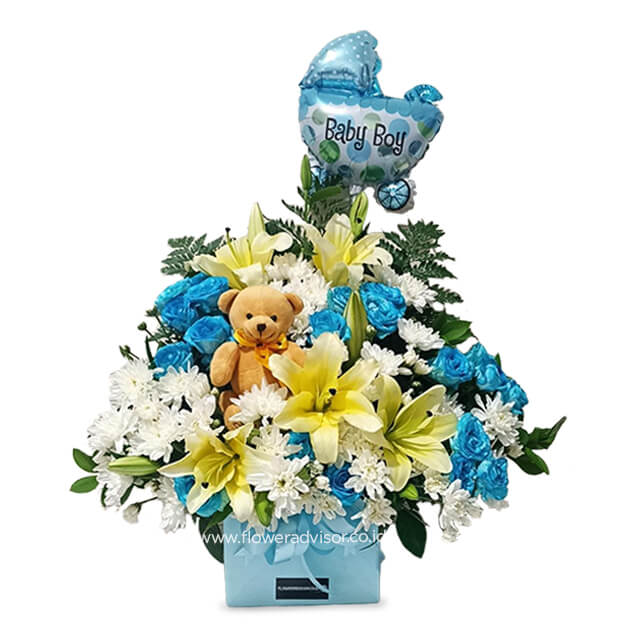 Newborn Blue Craze - Table Flowers