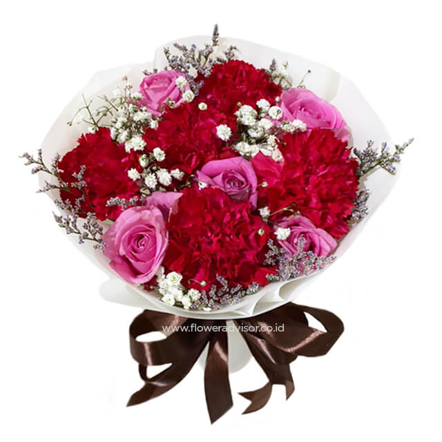 Love Wont Give Up - Mixed Red Bouquet - Anniversary