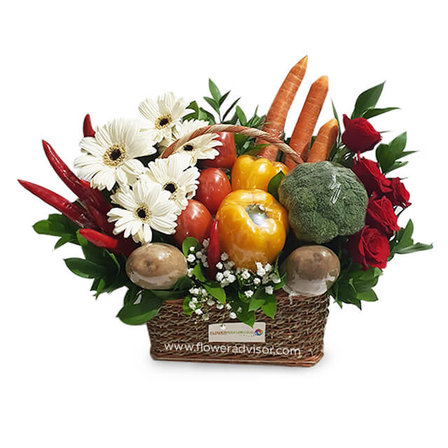Healthy Vegetable Basket - Get Well Soon