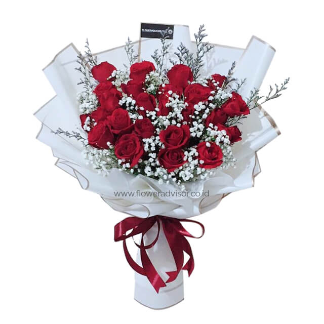 Romantic Bright Red Roses (23 Stalks) - Wedding