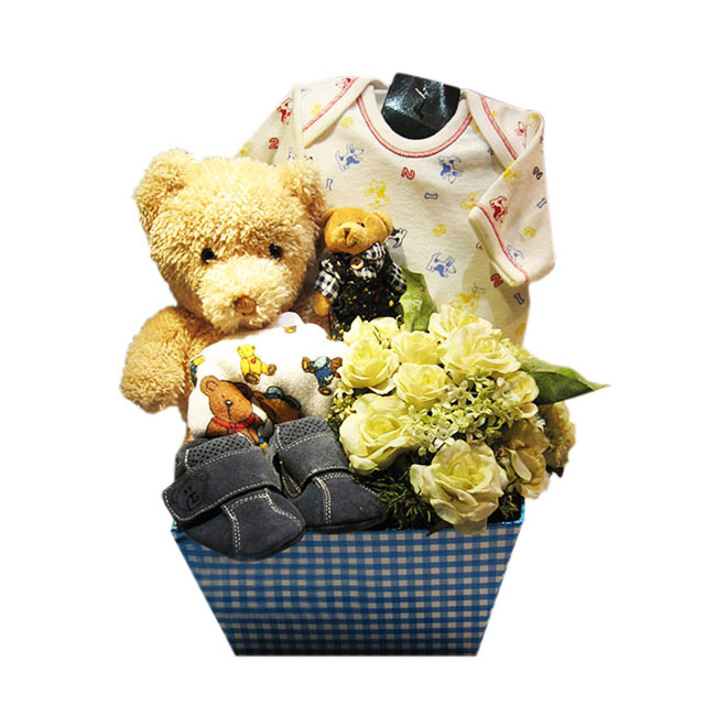 Happiness Abounds You with Artificial Flowers - Baby Gifts