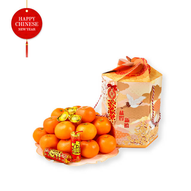 CNY - Basket of Luck [With 28pcs] - Chinese New Year