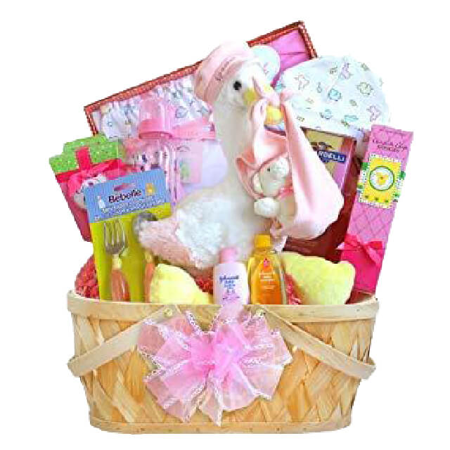 Powdered with Pink - Wine Gifts Basket