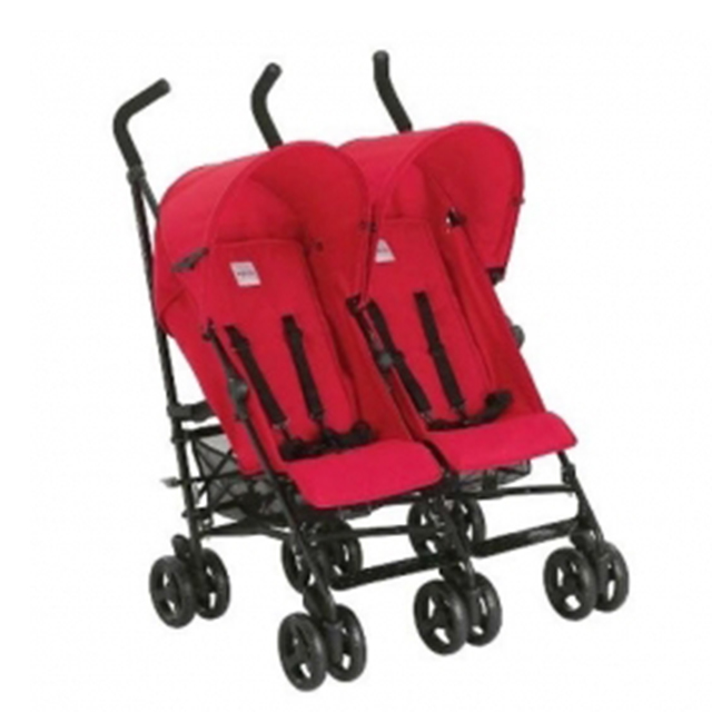 Twin Red Baby Stroller - New Borns