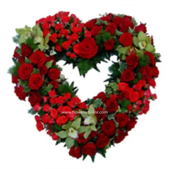 Heart Shape Wreath - Funeral Flowers