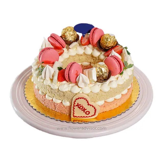 Berry Rocher Ring Ribbon Cake - Birthday