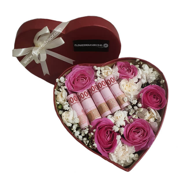 Rich of Love - Elegant Flower Box - Anniversary
