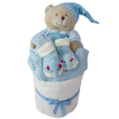 Bed Time Blue Nappy Cake - Baby Gifts