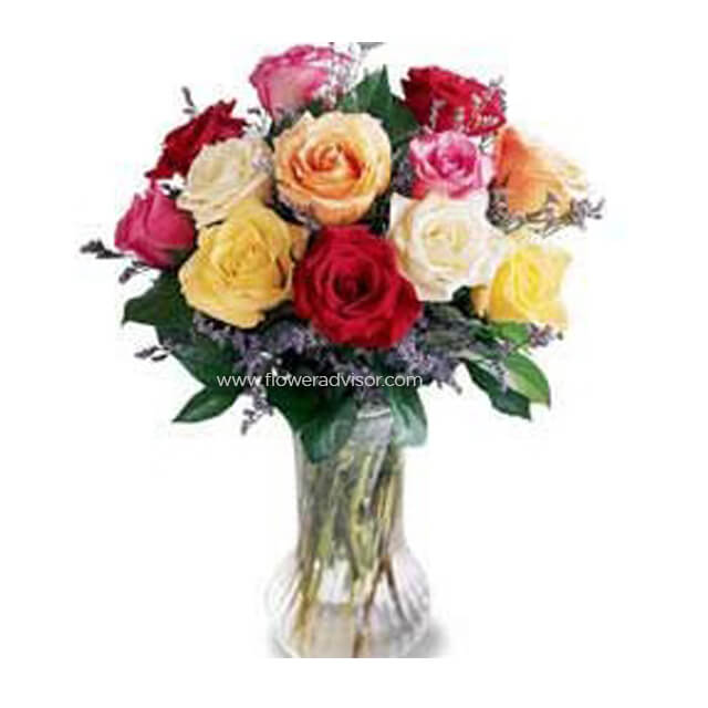 Mixed Color Roses - Mothers Day