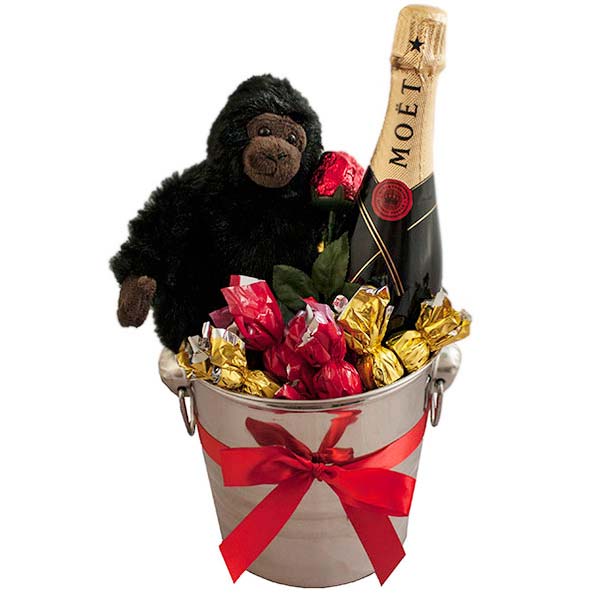 Gorilla and Moet - Wine Gifts Basket