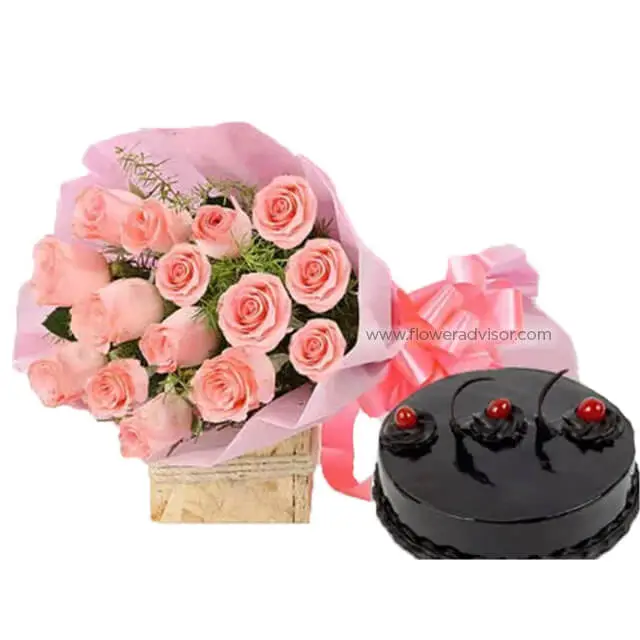 Roses N Cake Hamper - Birthday