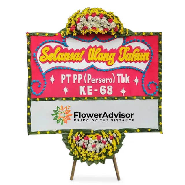 Happy Birthday Flower Board - Bunga Papan Grand Opening