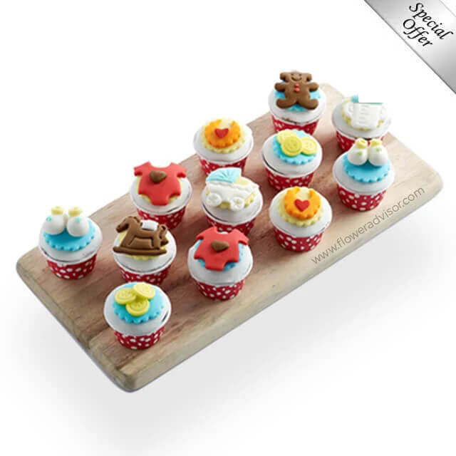 Baby Full Month Cupcakes (12pcs) - Baby Gifts