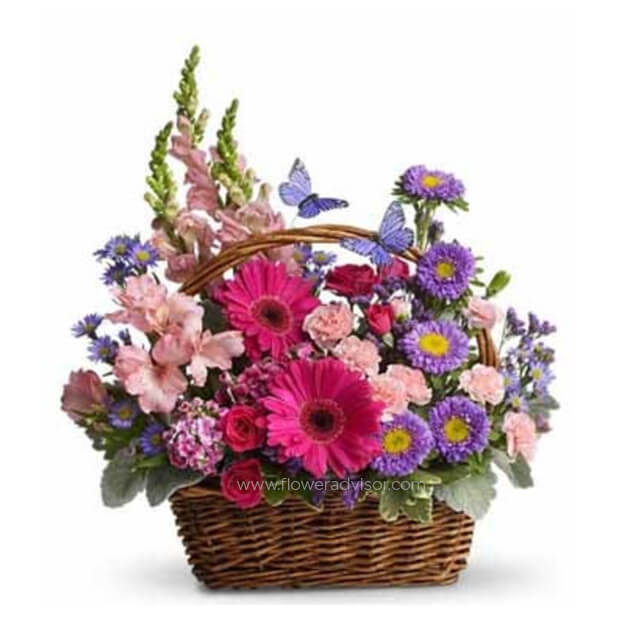 Country Blooms Basket - Get Well Soon