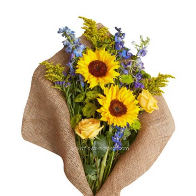 Sapphire and Sunflowers - Get Well Soon