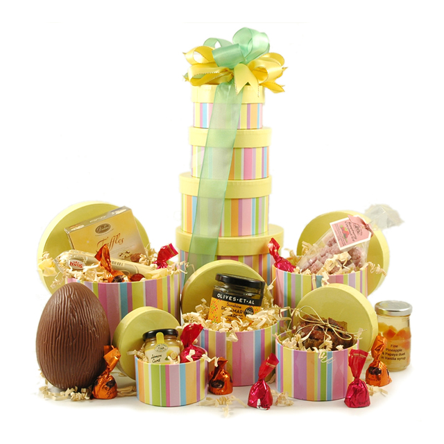 Striped Easter Food Tower - Easter