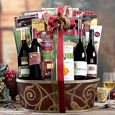 California Wine Collection Gift Basket - Christmas