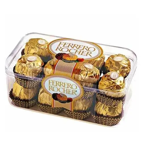 16 pcs Ferrero Rocher Chocolates Ecuador Flowers