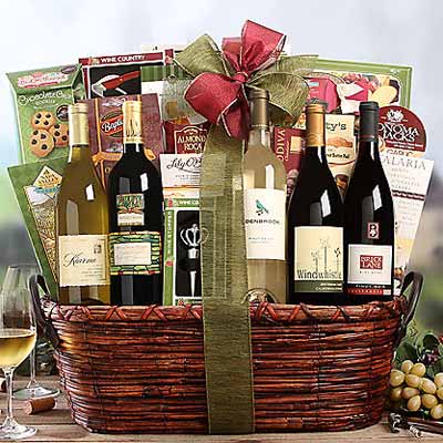 Wine Tasting Party Gift Basket - Christmas