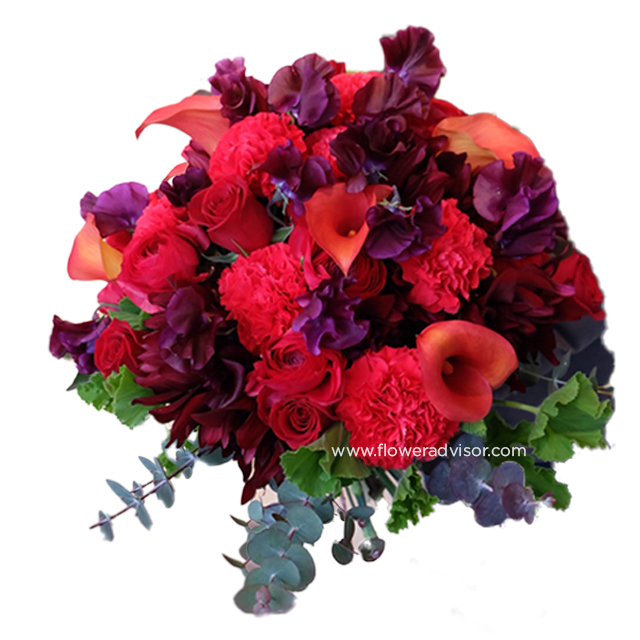 Seasonal Red Mix Bouquet - Mothers Day