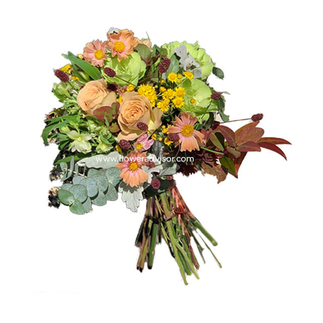 Seasonal Bouquet (Beige & Green) - Get Well Soon