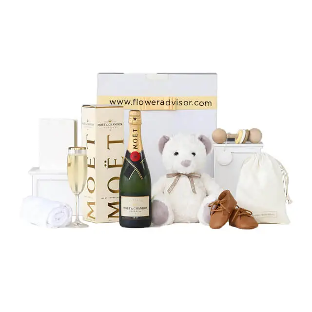 Sheridan Bear & Moët Hamper - Baby Gifts
