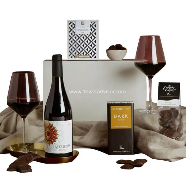 Red Wine & Dark Chocolate Gift Box - Birthday