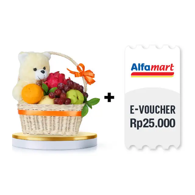 Hampers Buah Natur Sweet with  eVoucher Digital Alfamart Value Rp 25.000 - FA x Brand Voucher