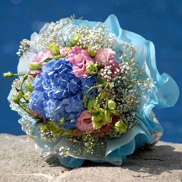 Blue Ribbons - Hand Bouquets