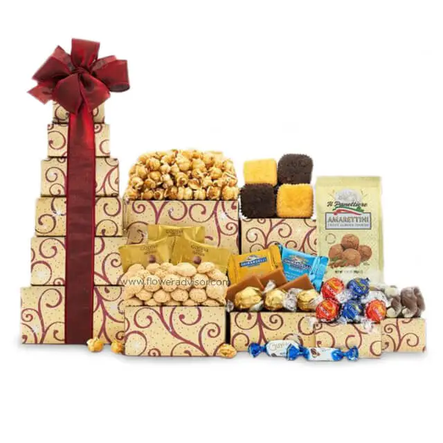 Christmas 2020 - Chocolate and Sweets Gift Tower - Christmas