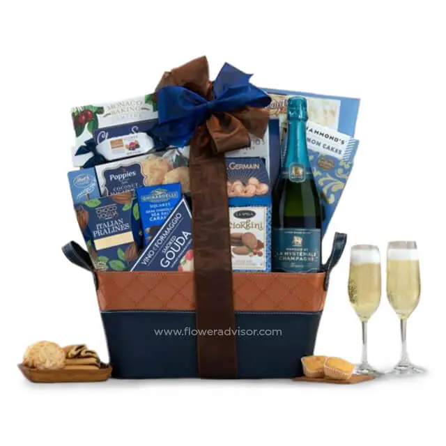 Marquis de La Mysteriale Champagne Gift Basket - Gourmet Hampers